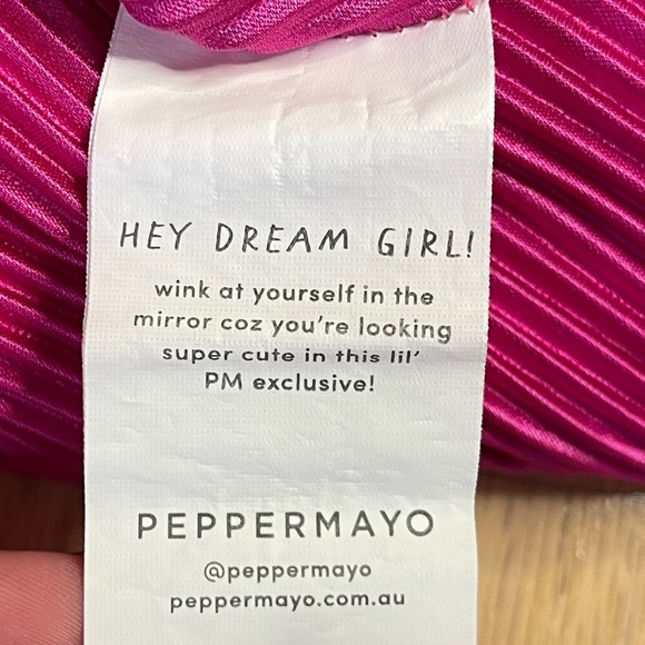 Peppermayo Pink Pleated Button Down Long Sleeve Flirty Mini Dress - Size 0 - Picture 12 of 15